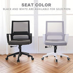 Office Chair ergonomically Designed with Breathable mesh backrest and Lumbar Support Adjustable Height Suitable for Offices Homes bedrooms Study Rooms Grey