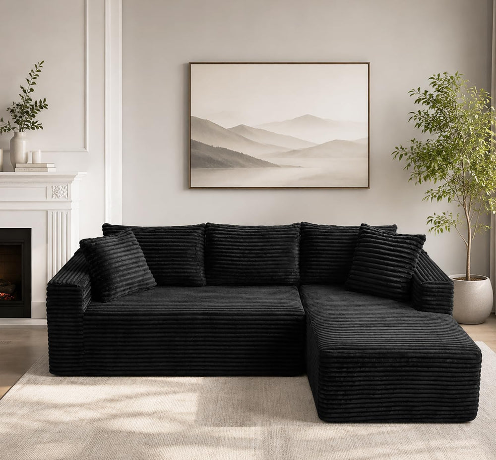 96" Cloud Sectional Couches with Chaise for Living Room