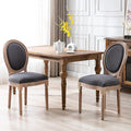 Nrizc French Dining Chairs Set of 2, Farmhouse Dining Chairs, Vintage Country Dining Chair with Round Back, French Bistro Chairs, Fabric Dining Chair for Kitchen, Bedroom