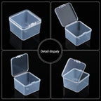 48 Packs Clear Small Plastic Containers Transparent Storage Box with Hinged Lid for Small Items Crafts Jewelry (2 x 2 x 1.4 Inches)