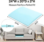 Tromlycs Couch Cushion Support for Sagging Cushions Sofa Seat Support Under Arched Foam Sag Repair 20x24 inch Blue, Set of 1