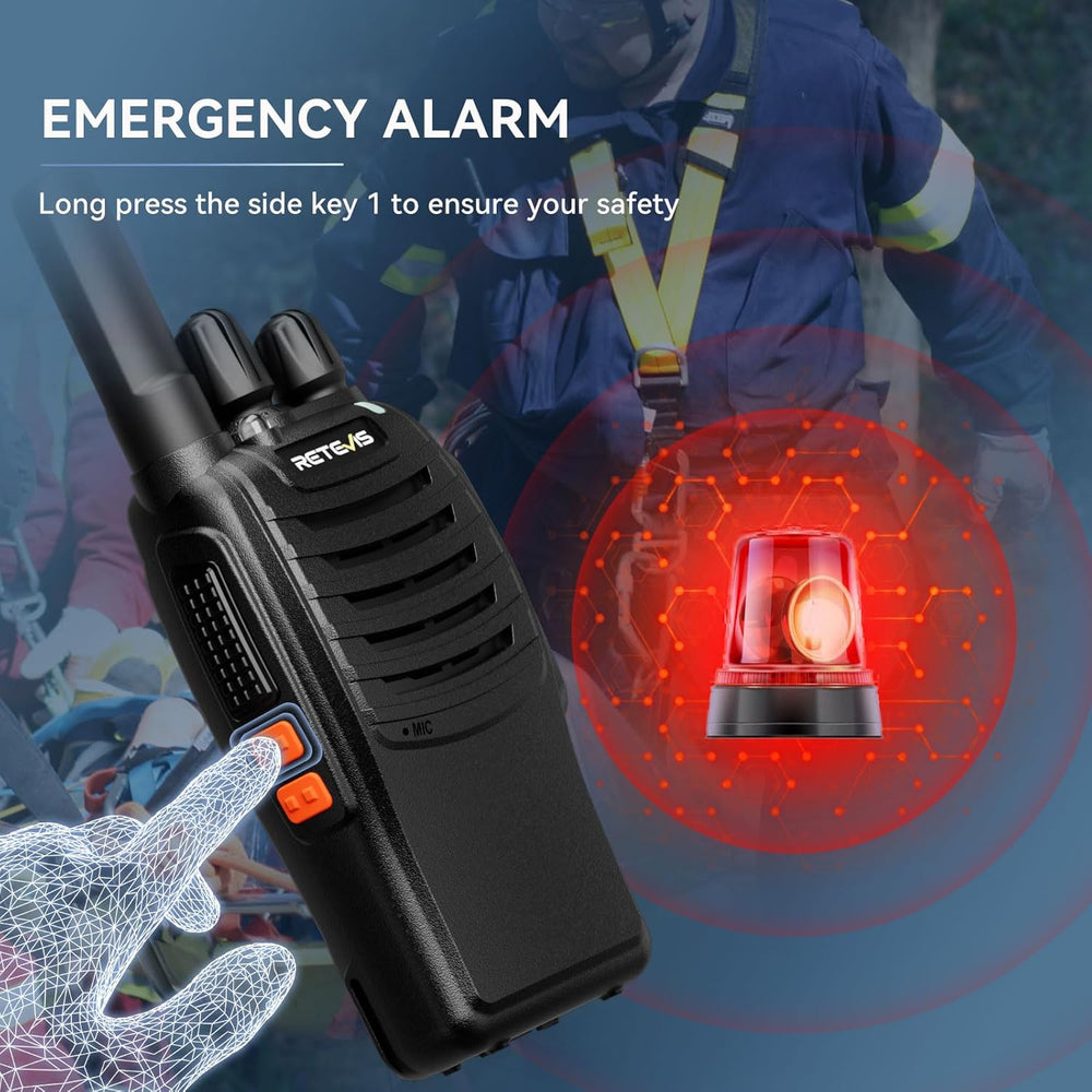 Retevis H-777 Rechargeable Walkie Talkies, Compact 2 Way Radio Flashlight