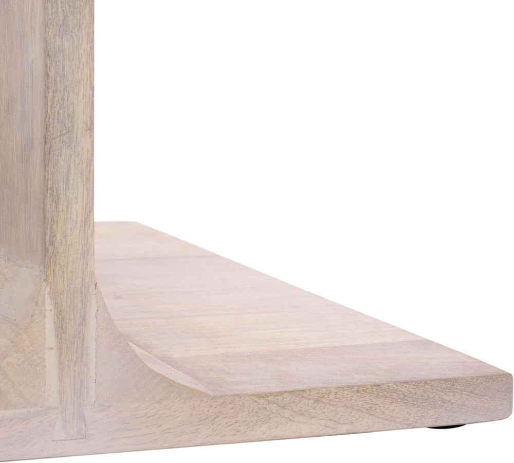 SAFAVIEH Home Collection - Wilfredo White Washed Solid Wood Accent Table, Sca...