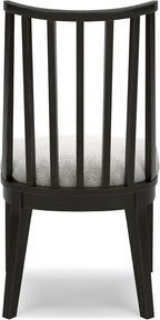 Signature Design by Ashley Galliden Urban Upholstered Armless Dining Chair, Set of 2, Black & Light Gray