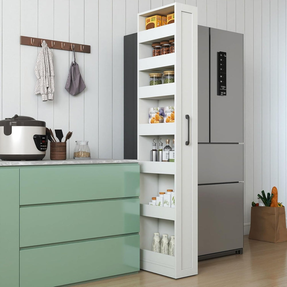 KEIKI 7 Tier Pull-Out Kitchen Pantry Storage Cabinet, Multi-Tier Single-Sided...