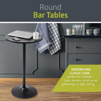 Pearington Pub Table, Jet Black, 4pk