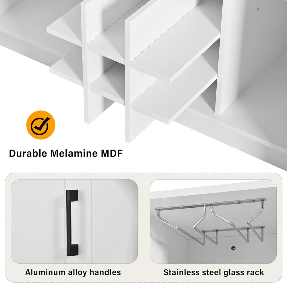 47.2" Multifunctional Kitchen Island with Drop Leaf & Power Outlet –...