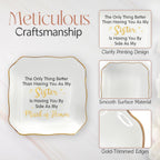 OASSIE Christmas Maid of Honor Gifts for Women - 4"x4" Ceramic Jewelry Dish Tray - Christmas Wedding Bridesmaid Gifts for Sister, Ring Holder for Women, Jewelry Tray for Maid of Honor Proposal