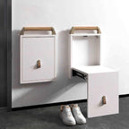 Hidden Shoe Bench, Shoe Bench Rack for Entryway, Folding Chair Wall-Mounted Invisible Shoe-Changing Stool, Fold Down and Up Shoe Bench On The Wall(D2)