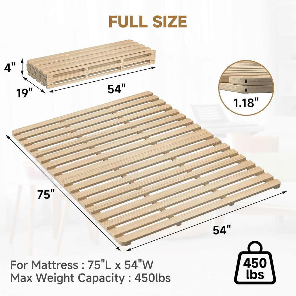 LILYPELLE Floor Bed Frame Full, Foldable Tatami Bed Frame Futon Frame | Breat...