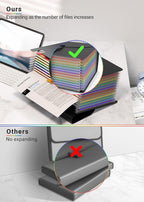 Expanding File Folders with Handle,Accordion File Organizer 13 Expandable Pockets,Portable Filing Box,Adjustable Support Strap,Colored Tabs,Paper Bills Documents Organizer,A4/Letter Size