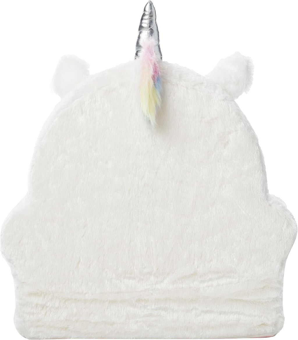 Amazon Basics Children's Plush Toddler Chair for Bedroom, Easy to Clean, Unicorn, Medium, Multicolor