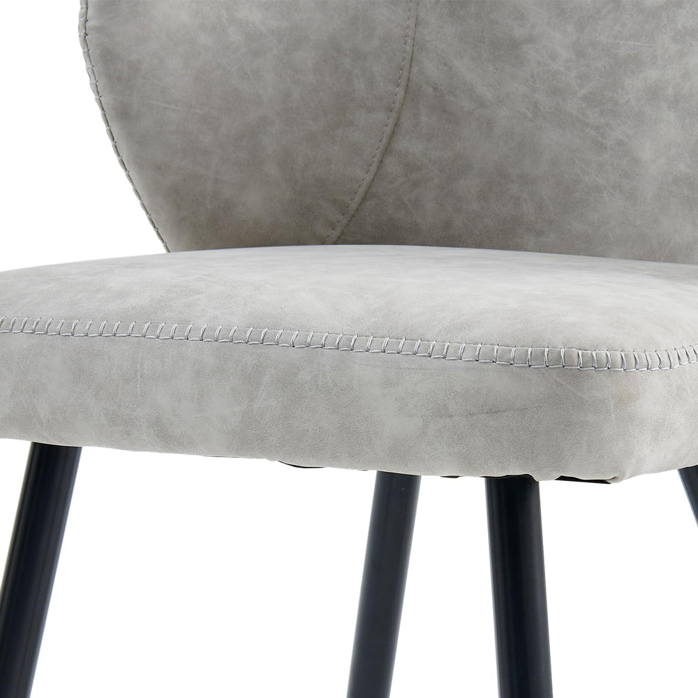 Dining Chairs Set of 2, Mid Century Modern Kitchen Chairs with Leather Cushio...
