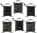 Ripeng 6 Pcs Extension Cord Storage Reel, Portable Cord Holder with Handle, Christmas Lights Storage, Black Hose Organizer Wrap-Holds, H-Frame Reel Outdoor