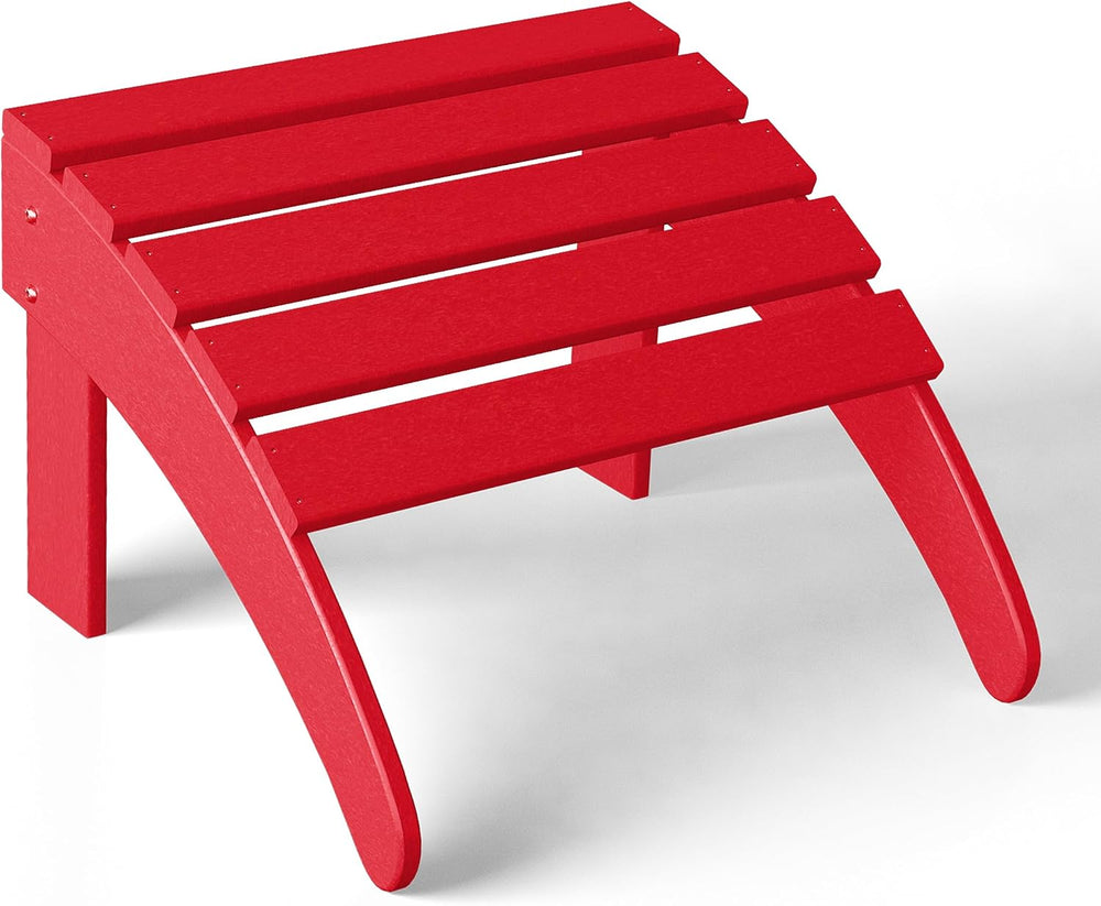 WestinTrends Outdoor Patio Adirondack Ottoman Foot Rest, All Weather Poly Lum...