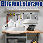 Aluminum Fuel Tank Rack Multi Use Storage Cabinet Holder Organizer Length 24" Suitable for Store Garages Enclosed Racing Trailers Work Areas Automotive Parts Silver