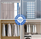 Closet Rod, 17 to 97Inch Closet Rods for Hanging Clothes, Heavy Duty Adjustable Closet Hanging Rod Bar White Closet Poles for Wardrobes, Closet, Bathroom, Windows,1.3 Inch Diameter