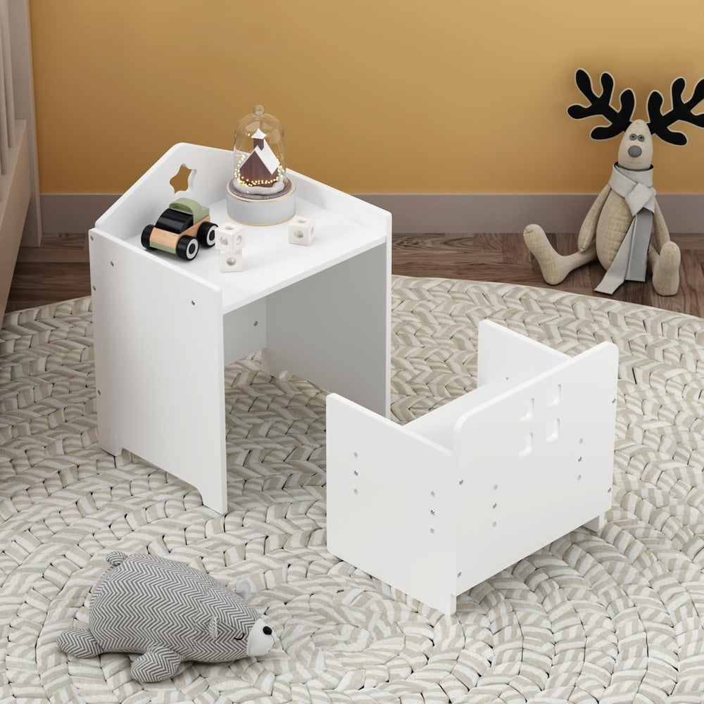 Table and Chair Set 2-Piece Play Table for Boys & Girls | Adjustable seat...