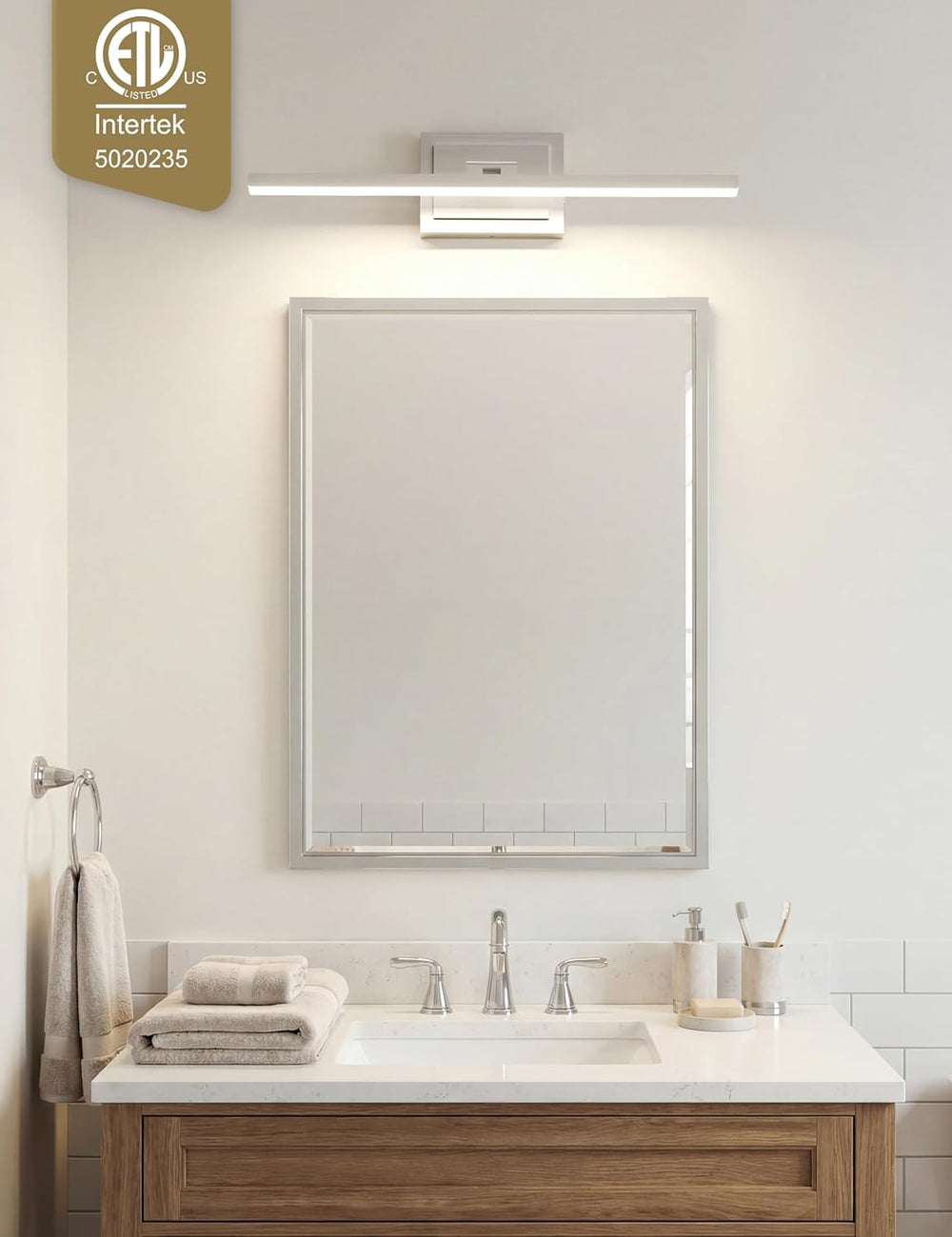 VOLISUN Modern Bathroom Vanity Light 24 inch, Rotatable, 14W Dimmable 5CCT Le...