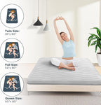 Japanese Floor Mattress, 100% High Density Comfortable Foam, 3.5" Thicken Grey Foldable Mattress Tatami Mat Sleeping Pad, Ideal for Comfort and Support, Kids Floor Lounger Pillow Bed Sofa (Queen）