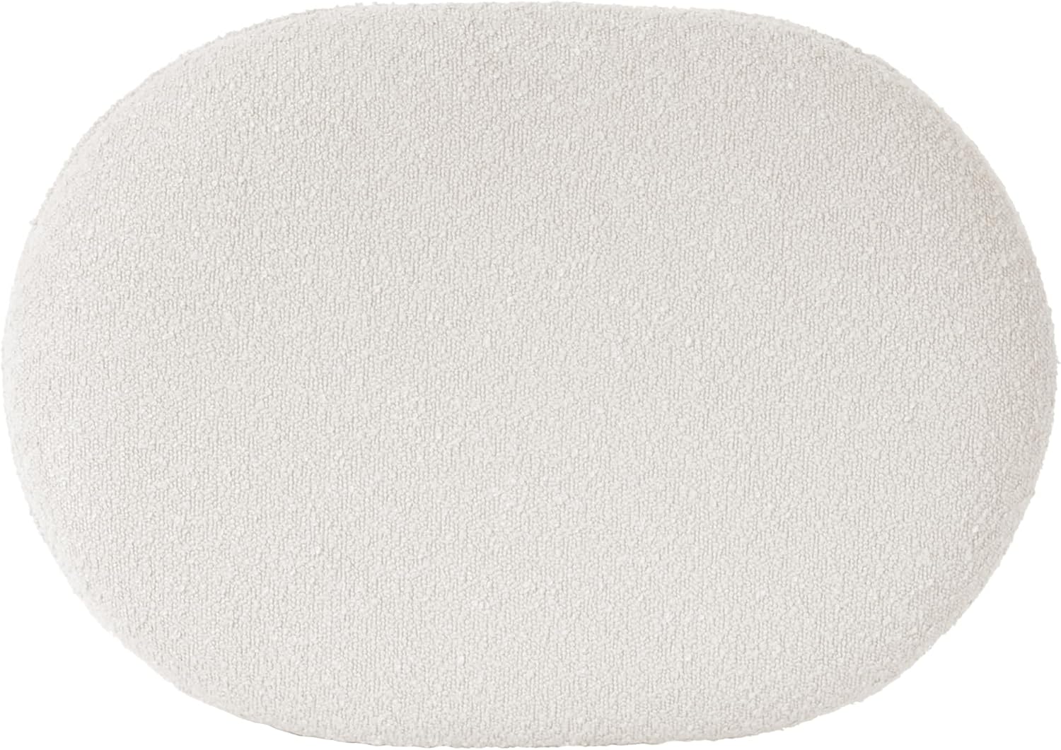 Spatial Order 24" Quinn Modern Ottoman - Cream White Boucle
