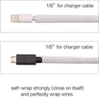Alex Tech 25ft - 1/8 inch Cord Protector Wire Loom Tubing Cable Sleeve Split Sleeving for USB Cable Power Cord Audio Video Cable - Protect Cat from Chewing Cords - White