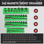 8PCS Magnetic Socket Organizer Set, Magnetic Socket Holder, 1/4", 3/8", 1/2" Metric & SAE Magnetic Socket Tools Trays.