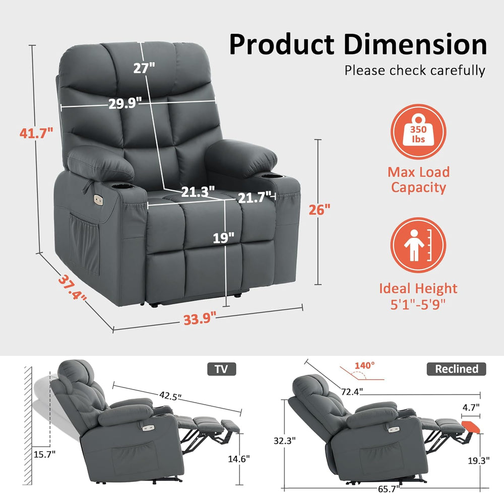 MCombo Power Lift Recliner Chair for Elderly, for Mom, Electric Lift Chair wi...