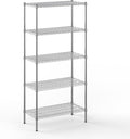 18" Deep x 36" Wide x 74" Height Wire Shelving Kit | 5-Tier | NSF Commercial Storage Rack Unit