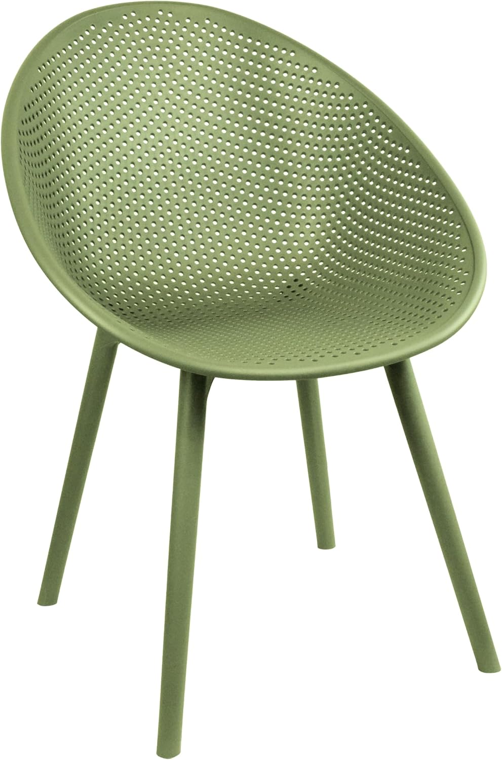 2xhome Modern Patio Dining Chair | Perforated Oval Egg-Shaped Breathable Weat...