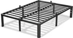 12 Inch Full Size Bed Frame, 3500Lbs Heavy Duty Metal Platform with Round Corner Legs Mattress Slide Stopper, Steel Slat Support No Box Spring Needed, Noise Free, Non-Slip, Easy Assembly