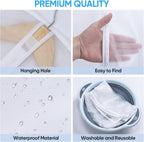 BALEINE 40'' Translucent Garment Bags, 2 Packs PEVA Dress Bag for Closet Clothes Dresses Suit Coats Storage (Black, 2PK)