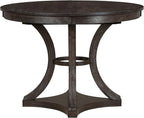 Ball & Cast Retro Dining Table Set for 4 with 4 Upholstered Chairs,5-Piece Wooden Living Room Furniture W/ 42" Round Extendable Kitchen Desk,for Small Space,Apartment,Dining Room,Espresso