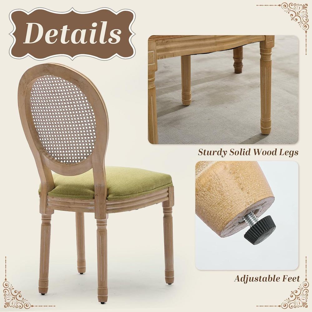 SoarFlash French Dining Chairs Set of 2, Vantage Dining Chair with Round Back...