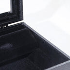 Bracelet Organizer Box,Bangle Watch Jewelry Storage Case with Glass Lid,Watch Display Tray for Girls (Black)