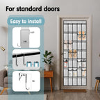 35 Compartment Over The Door Storage - Breathable Mesh Hanging Organizer with Large Pockets, Space Saving Design for Men & Women's Footwear, Closet, Bedroom （White）