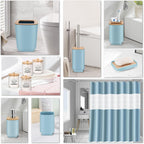 IMAVO Bathroom Accessories Set,Blue Bathroom Set,11 Pieces Bathroom Accessory Set,Trash Can for Bathroom Accessories Décor and Housewarming Gifts