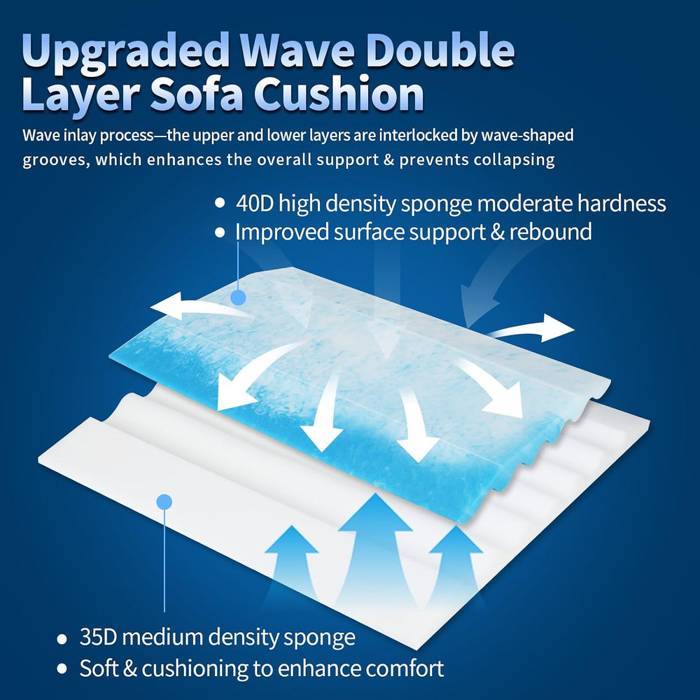 Upgraded 2-in-1 Couch Cushion Support for Sagging Cushions 22x22x2.4 - Under ...
