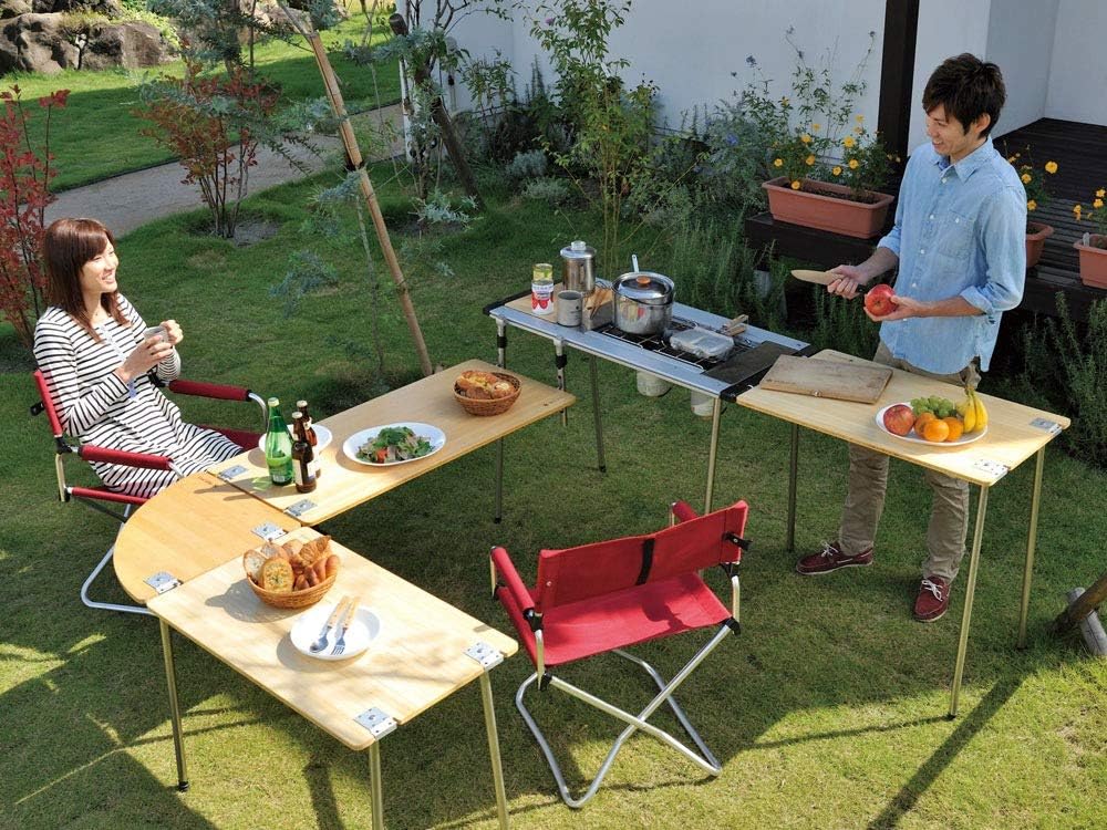 Snow Peak IGT Bamboo Table Regular, CK-116TR, Designed in Japan, Made of Laminated Bamboo, for Iron Grill Table Kitchen, Lifetime Product Guarantee