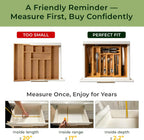 Carbonized Bamboo Kitchen Drawer Organizer, 10 Slots Expandable Silverware Organizer, Utensil Holder & Cutlery Tray, 2.2" Deep for Extra Capacity, Non-Slip Feet Included