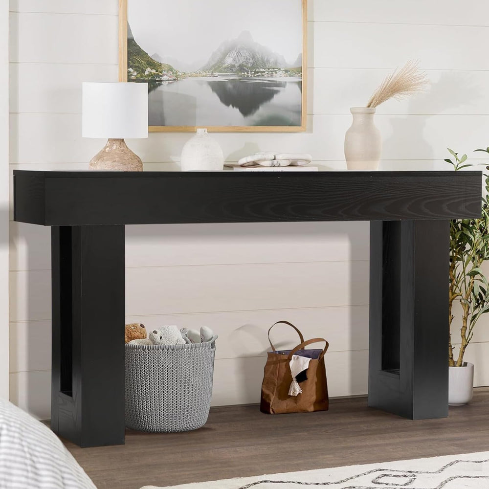Depeht 63" Long Entryway Console Table, Wooden Sofa Behind Couch Table
