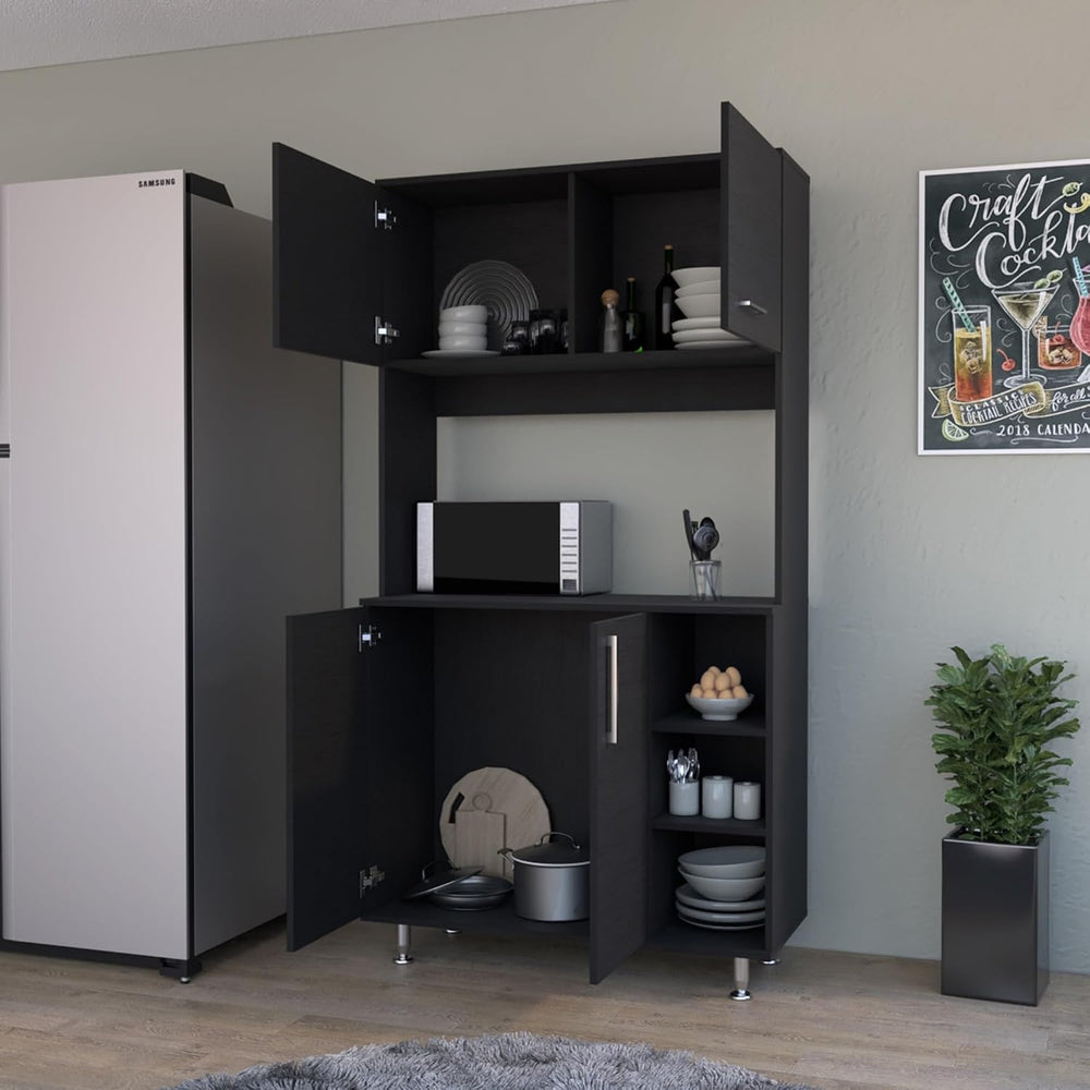 Pantry Cabinet, Three Open Shelves