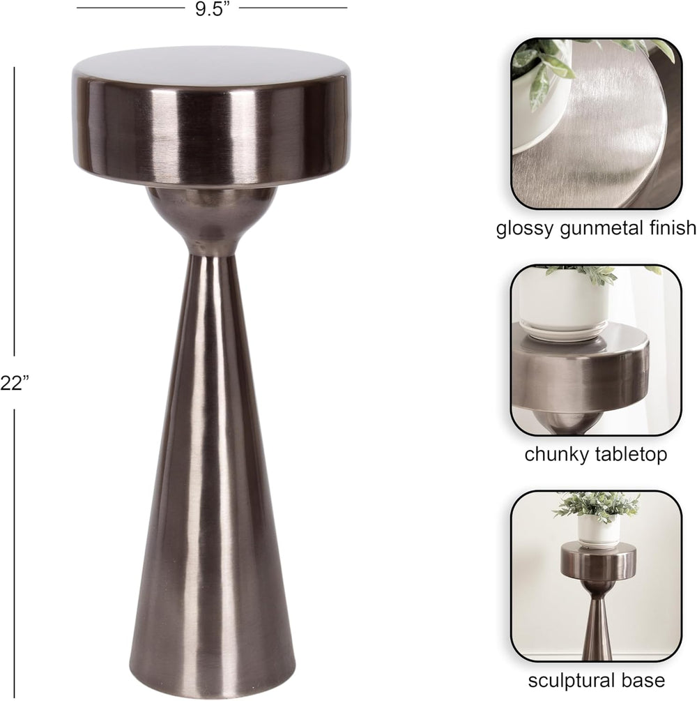Kate and Laurel Solbrett Modern Sophisticated Metal Drink Table, 10 x 10 x 22...