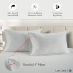 Lane Linen 100% Egyptian Cotton Pillow Cases Queen Size Set of 2 (20"x30") - 1000 Thread Count Pillowcases Queen Size - Soft Queen White Pillow Cases Set of 2 - White Pillowcases Pack of 2