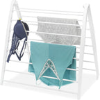 Whitmor Spacemaker Folding Drying Rack, Freestanding Indoor Clothes Dryer, Space Saving Compact Design, 6"L x 26"W x 51.5"H, White
