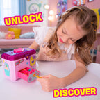Secret Jewellery Box with Voice Message Recorder, Jewellery Box for girls with secret compartments containing jewellery to make. Gifts for girls age 5+ | Children’s Beauty Accessories with Cute Carry Case & Voice Recorder – Unlock 25+ Surprises, Charm