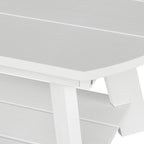 WestinTrends Tuscany Outdoor Coffee Table, All Weather HIPS 2 Tier Patio Adirondack Coffee Table, White