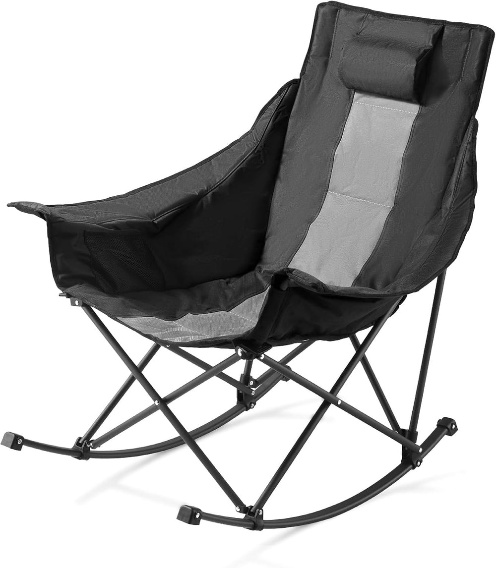 VEVOR Heated Camping Chair, 3 Heating Settings, Large-Sized Padded Folding Ro...