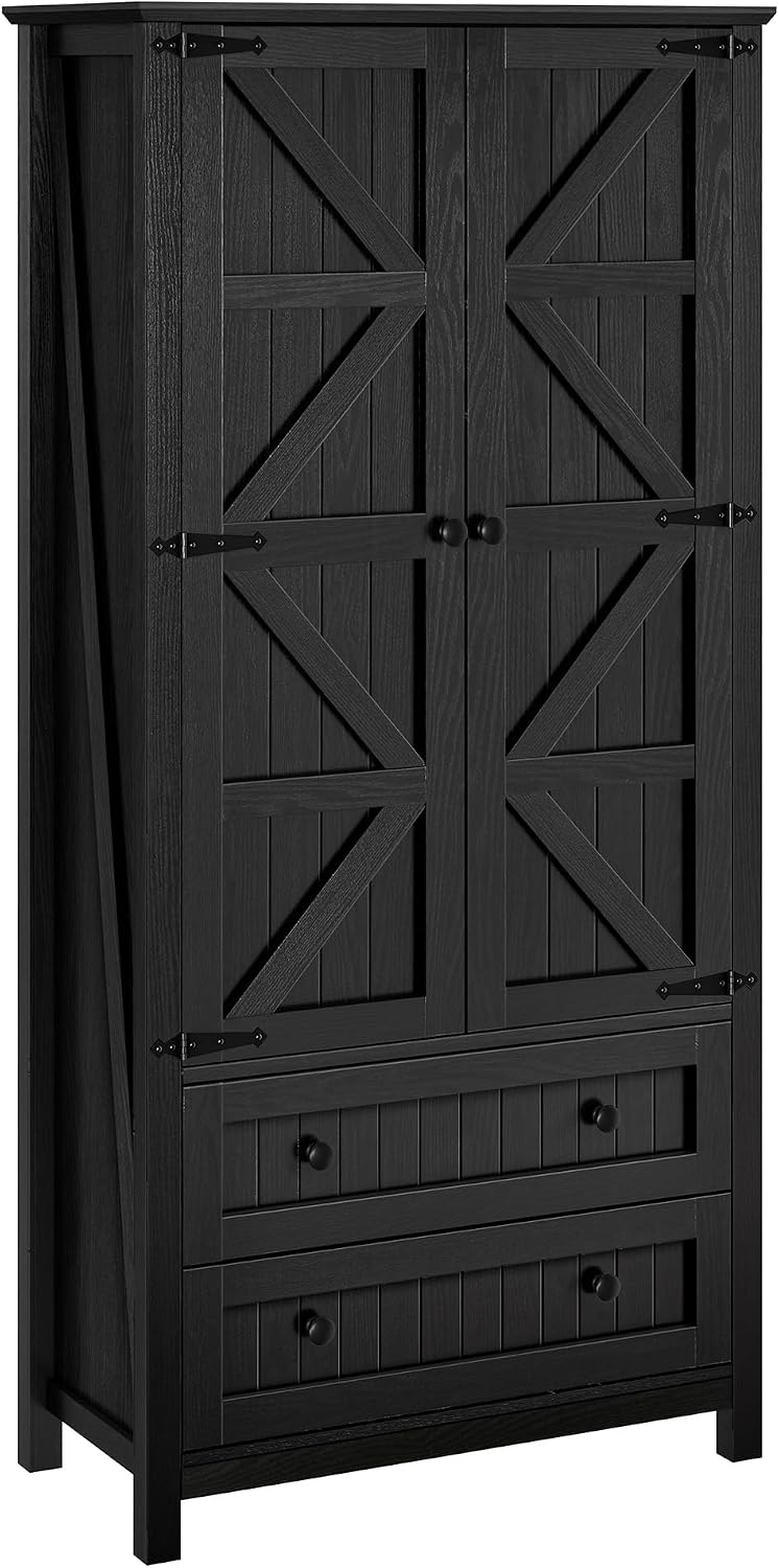 YITAHOME 64.5" Tall Kitchen Pantry Cabinet, Farmhouse Pantry Storage Cab...