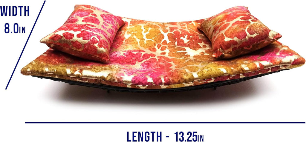 Chaise Lounge for Bearded Dragons, Tie Dye Golden Splash Fabric